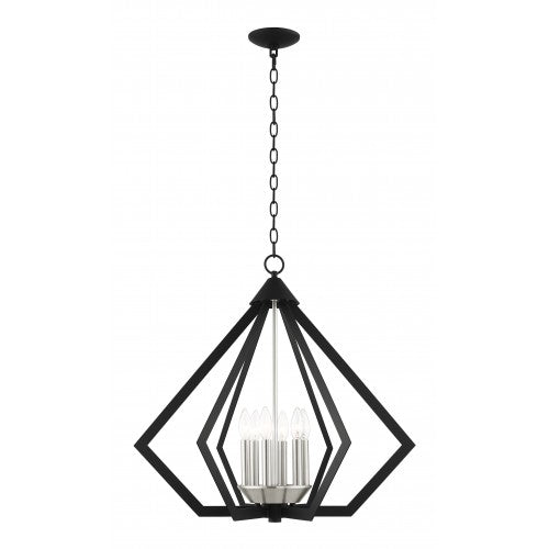 ##Antique Hardware## 6 Light Black Chandelier