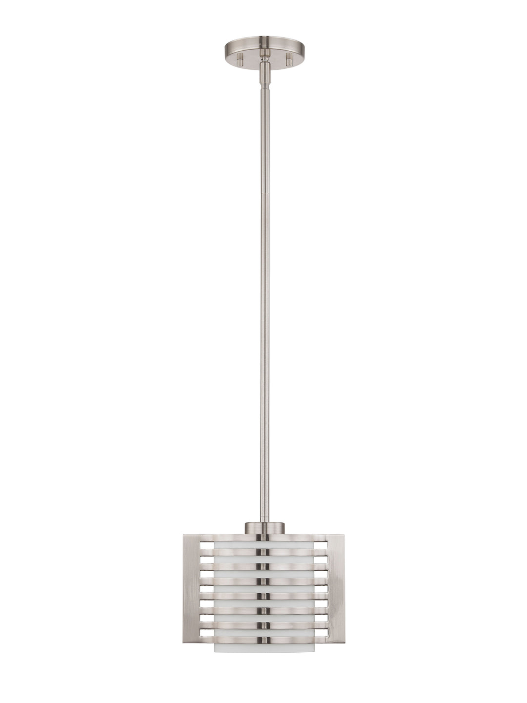 ##Antique Hardware## 1 Light Brushed Nickel Single Pendant