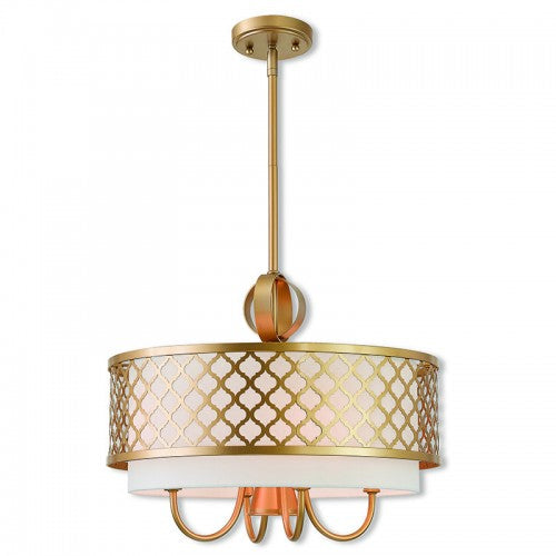 ##Antique Hardware## 5 Light Soft Gold Pendant Chandelier