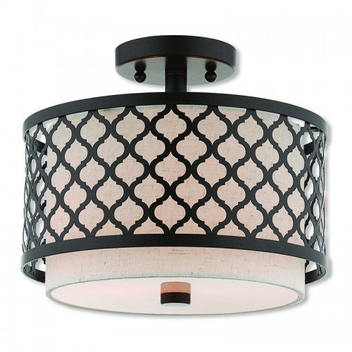 ##Antique Hardware## 2 Light English Bronze Ceiling Mount