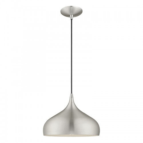 ##Antique Hardware## 1 Light Brushed Aluminum Single Pendant