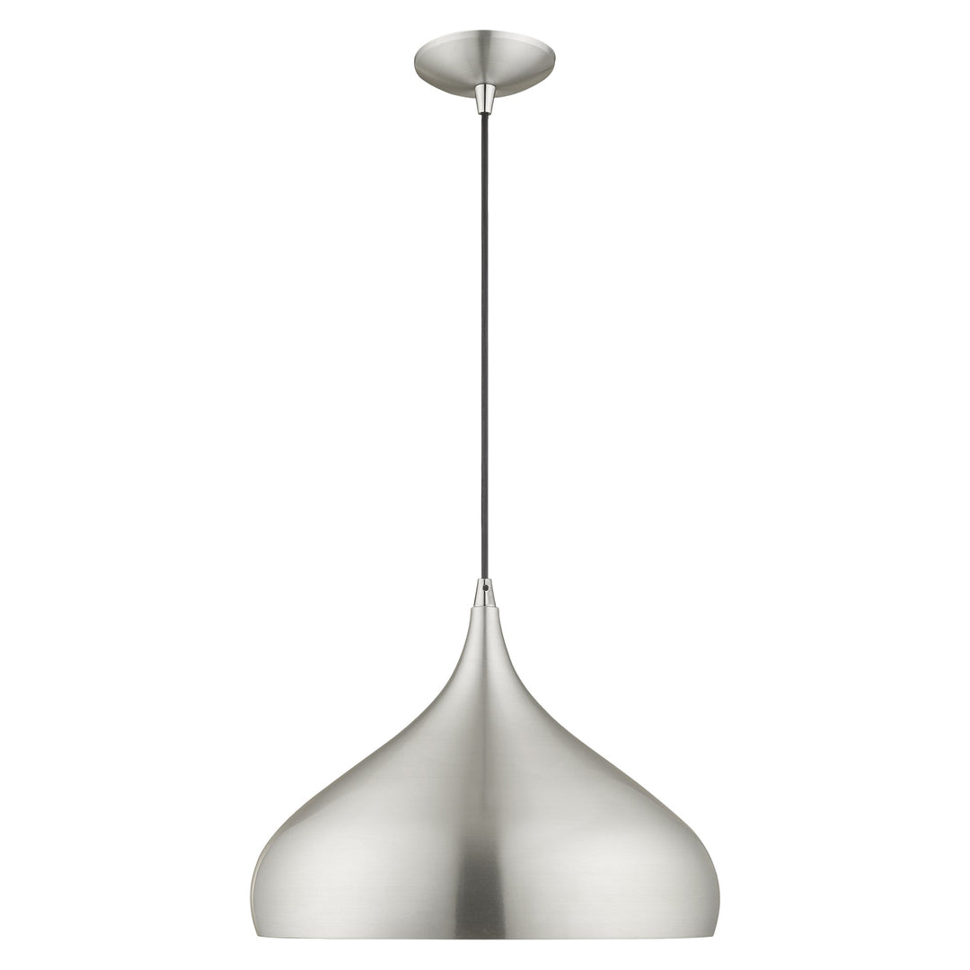 ##Antique Hardware## 1 Light Brushed Aluminum Single Pendant