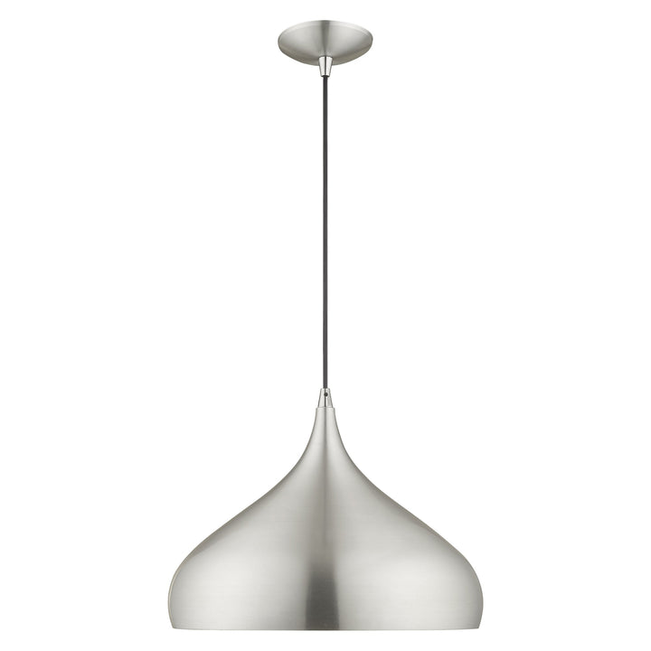##Antique Hardware## 1 Light Brushed Aluminum Single Pendant