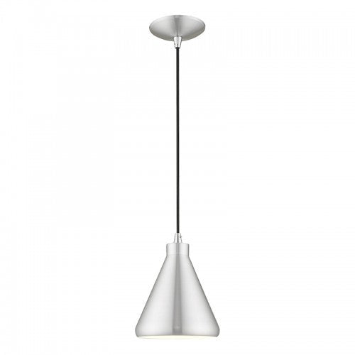 ##Antique Hardware## 1 Light Brushed Aluminum Single Pendant