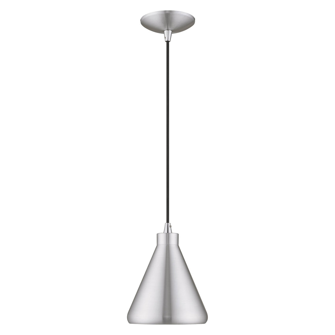 ##Antique Hardware## 1 Light Brushed Aluminum Single Pendant