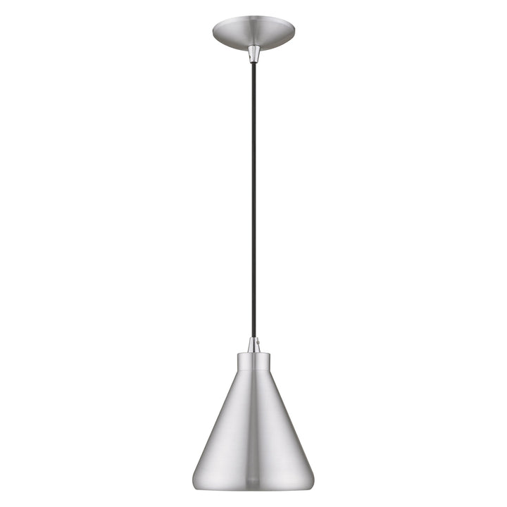 ##Antique Hardware## 1 Light Brushed Aluminum Single Pendant