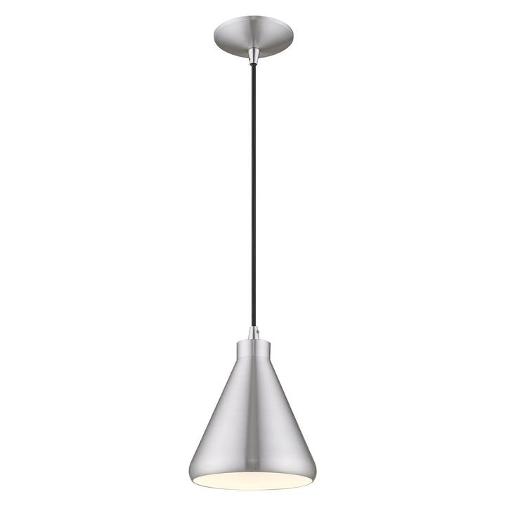 ##Antique Hardware## 1 Light Brushed Aluminum Single Pendant