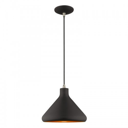 ##Antique Hardware## 1 Light Black Single Pendant