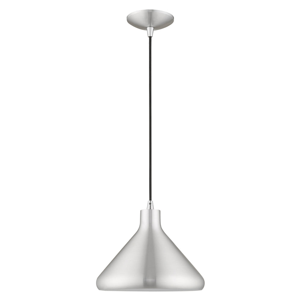##Antique Hardware## 1 Light Brushed Aluminum Single Pendant