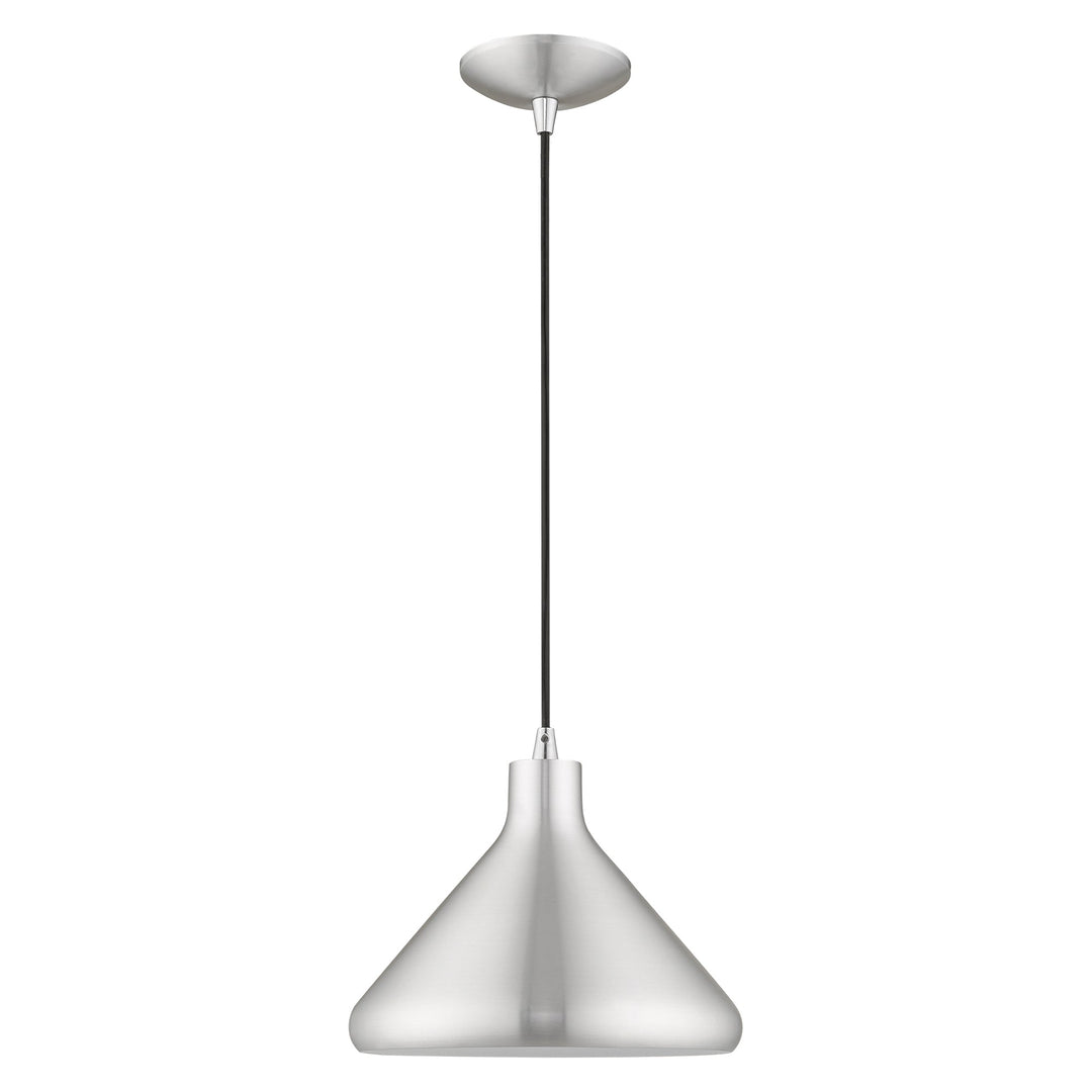 ##Antique Hardware## 1 Light Brushed Aluminum Single Pendant