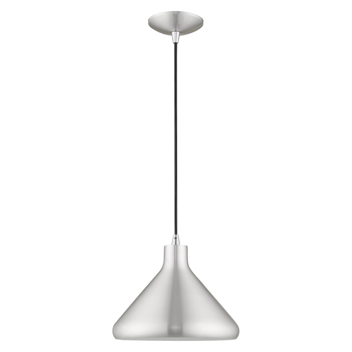 ##Antique Hardware## 1 Light Brushed Aluminum Single Pendant