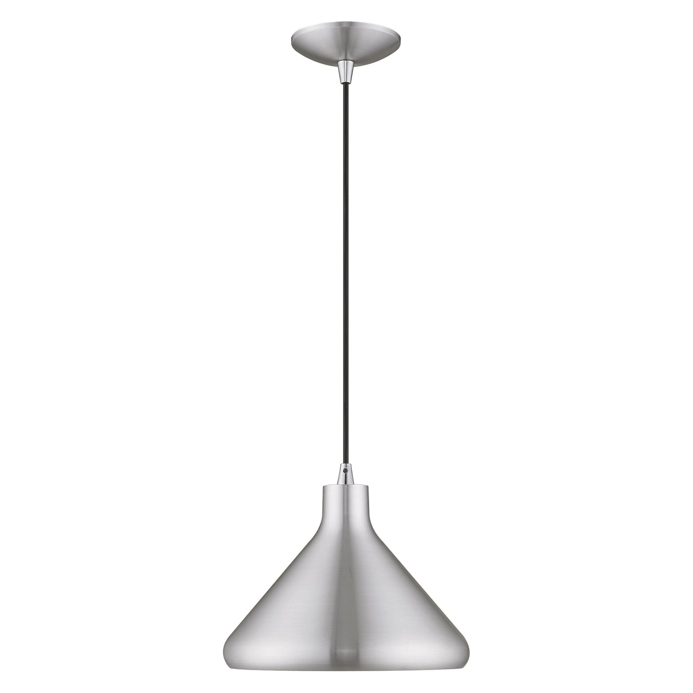 Antique Hardware 1 Light Brushed Aluminum Single Pendant Pendant