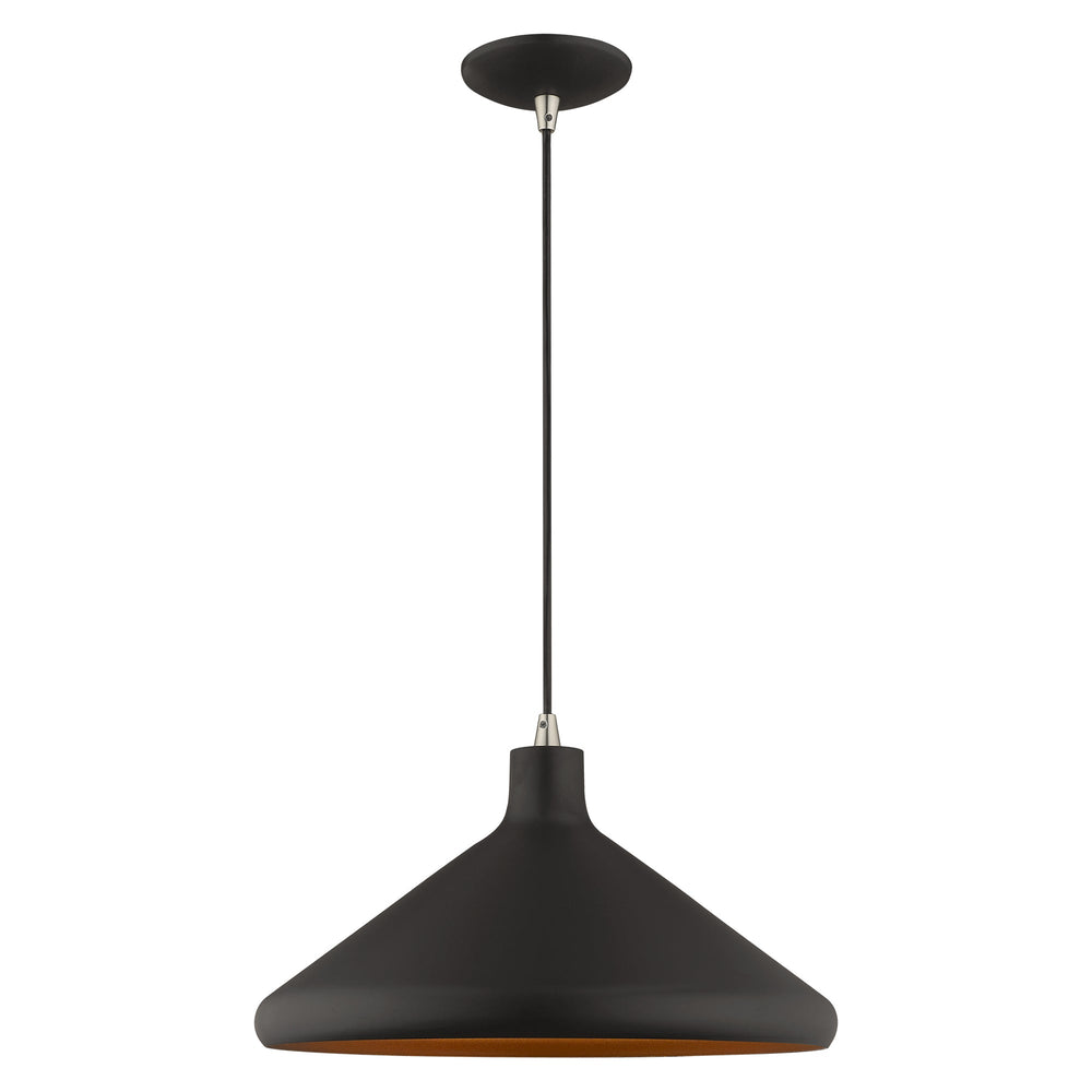 ##Antique Hardware## 1 Light Black Single Pendant