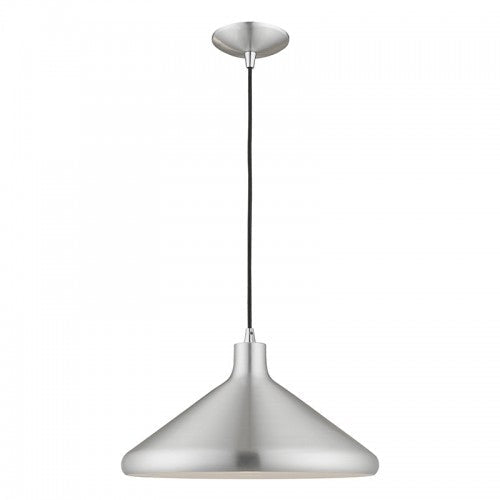 ##Antique Hardware## 1 Light Brushed Aluminum Single Pendant