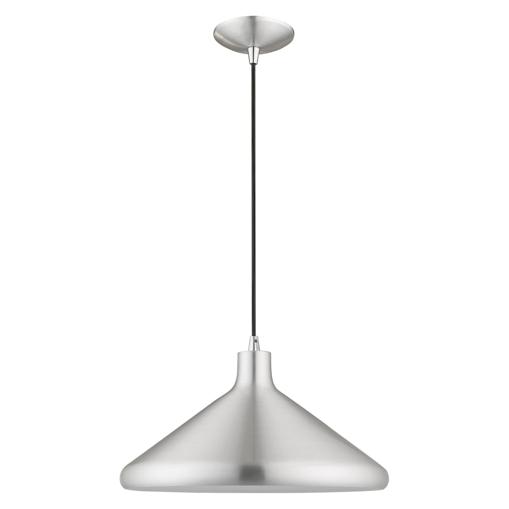 ##Antique Hardware## 1 Light Brushed Aluminum Single Pendant