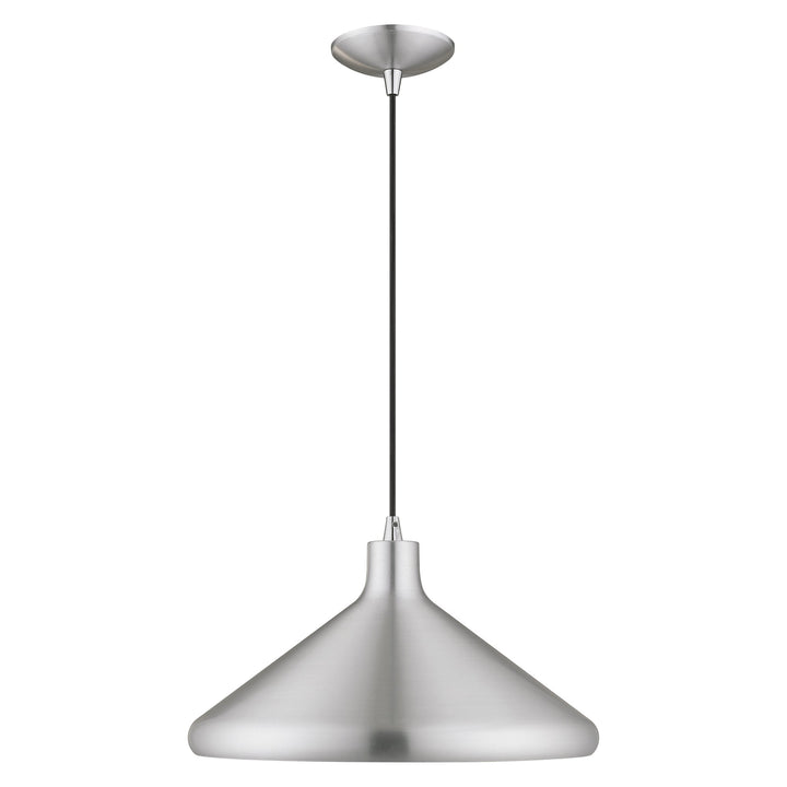 ##Antique Hardware## 1 Light Brushed Aluminum Single Pendant
