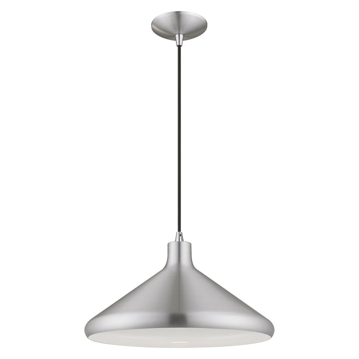 ##Antique Hardware## 1 Light Brushed Aluminum Single Pendant