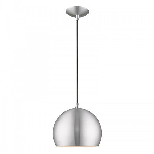 ##Antique Hardware## 1 Light Brushed Aluminum Single Pendant