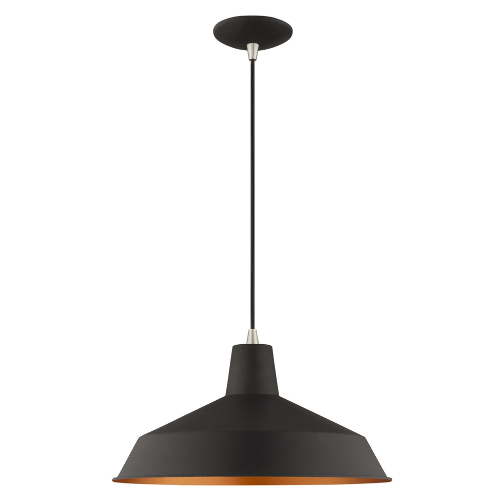 ##Antique Hardware## 1 Light Black Single Pendant
