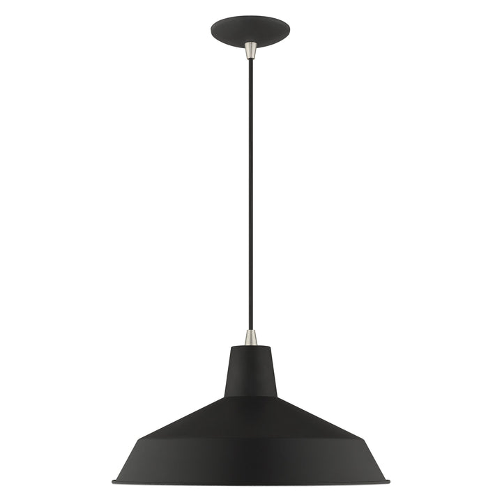 ##Antique Hardware## 1 Light Black Single Pendant