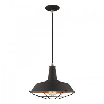 Antique Hardware 1 Light Black Single Pendant Pendant