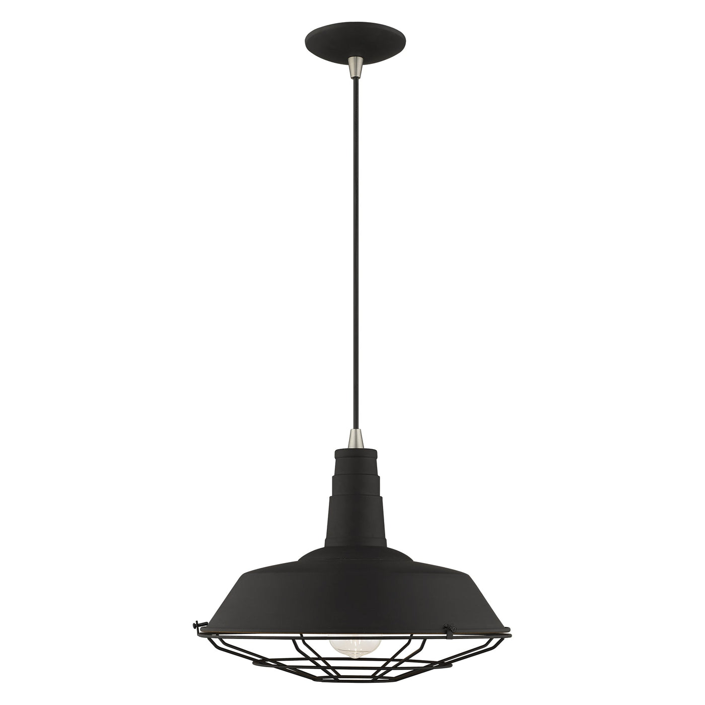 Antique Hardware 1 Light Black Single Pendant Pendant