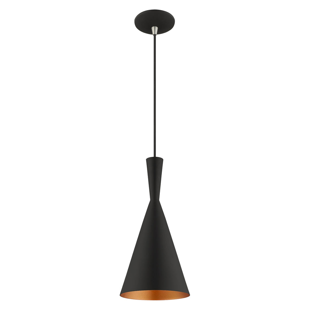 ##Antique Hardware## 1 Light Black Single Pendant
