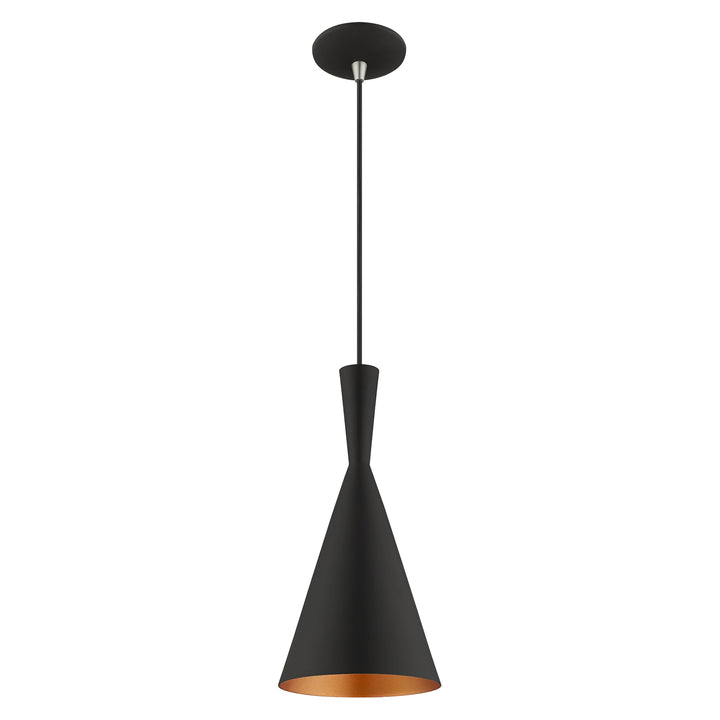 ##Antique Hardware## 1 Light Black Single Pendant