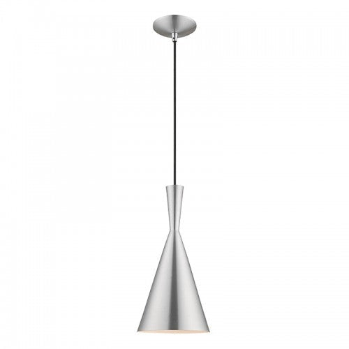 ##Antique Hardware## 1 Light Brushed Aluminum Single Pendant