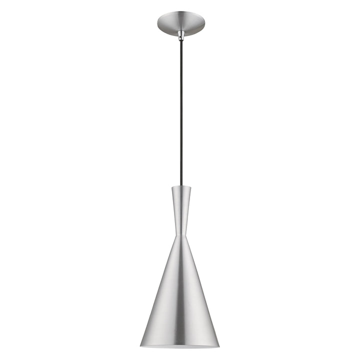 ##Antique Hardware## 1 Light Brushed Aluminum Single Pendant