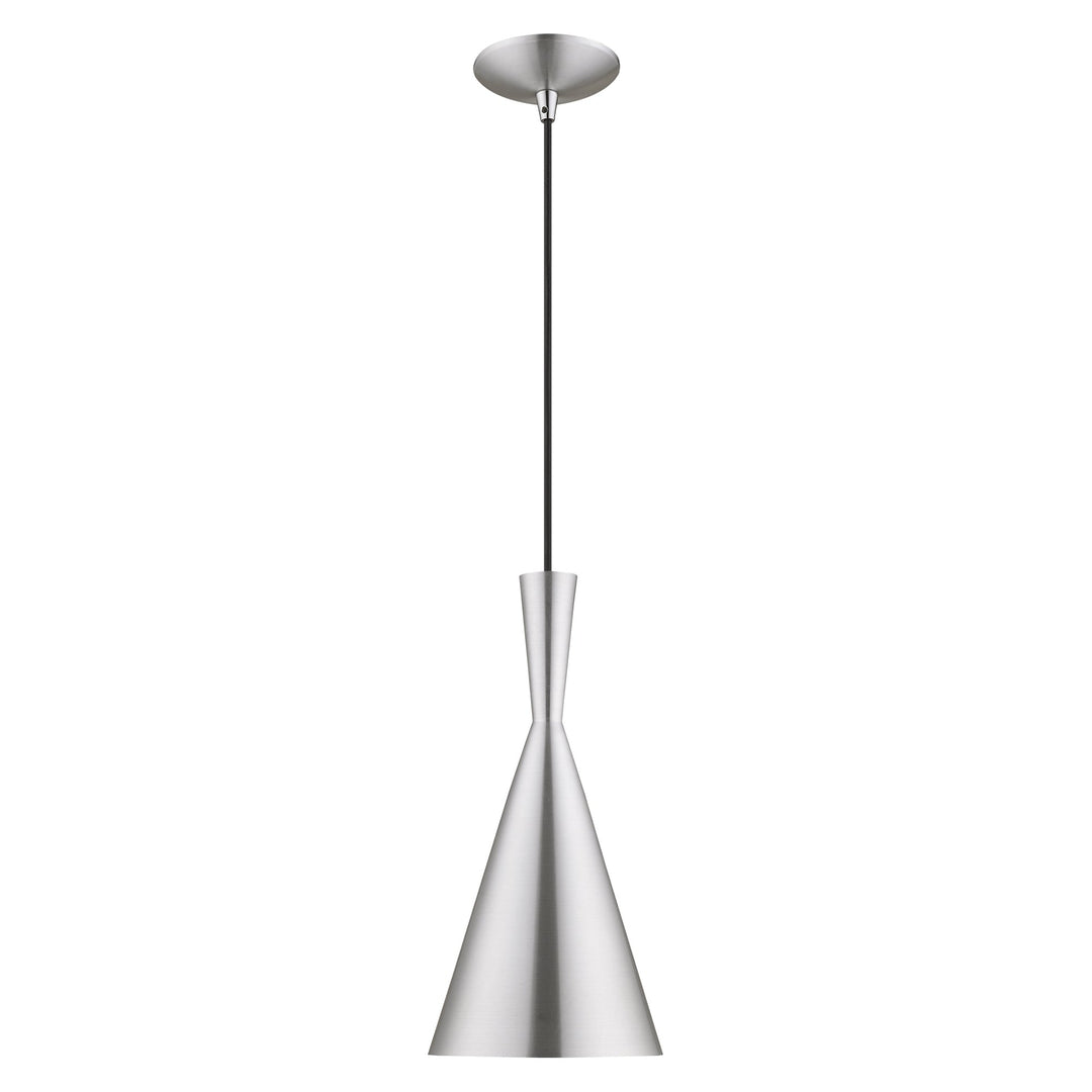 ##Antique Hardware## 1 Light Brushed Aluminum Single Pendant