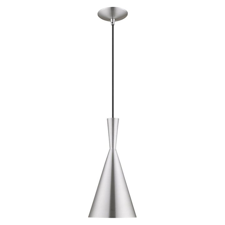 ##Antique Hardware## 1 Light Brushed Aluminum Single Pendant