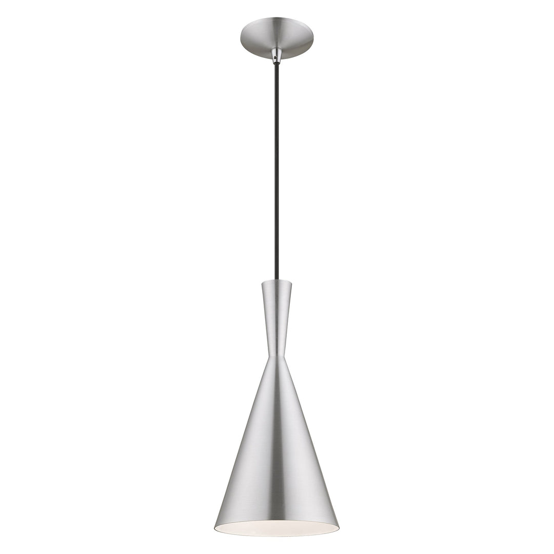 ##Antique Hardware## 1 Light Brushed Aluminum Single Pendant