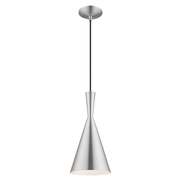 ##Antique Hardware## 1 Light Brushed Aluminum Single Pendant