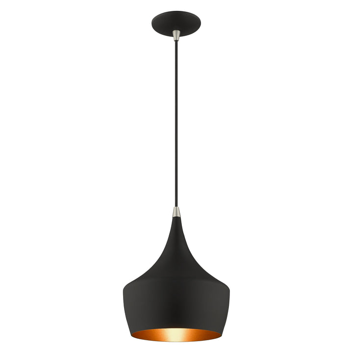 ##Antique Hardware## 1 Light Black Single Pendant
