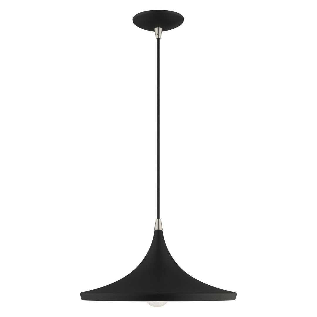 ##Antique Hardware## 1 Light Black Single Pendant