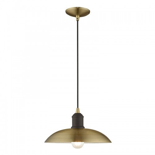 ##Antique Hardware## 1 Light Antique Brass Single Pendant