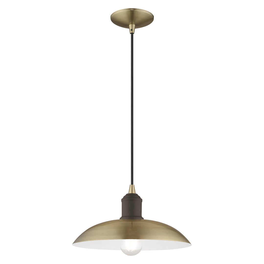 ##Antique Hardware## 1 Light Antique Brass Single Pendant