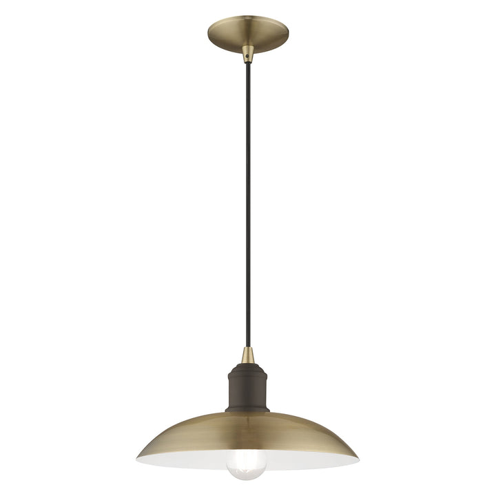 ##Antique Hardware## 1 Light Antique Brass Single Pendant