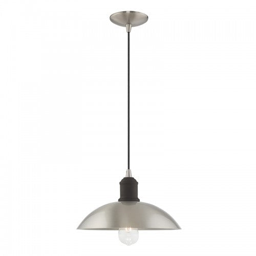 ##Antique Hardware## 1 Light Brushed Nickel Single Pendant