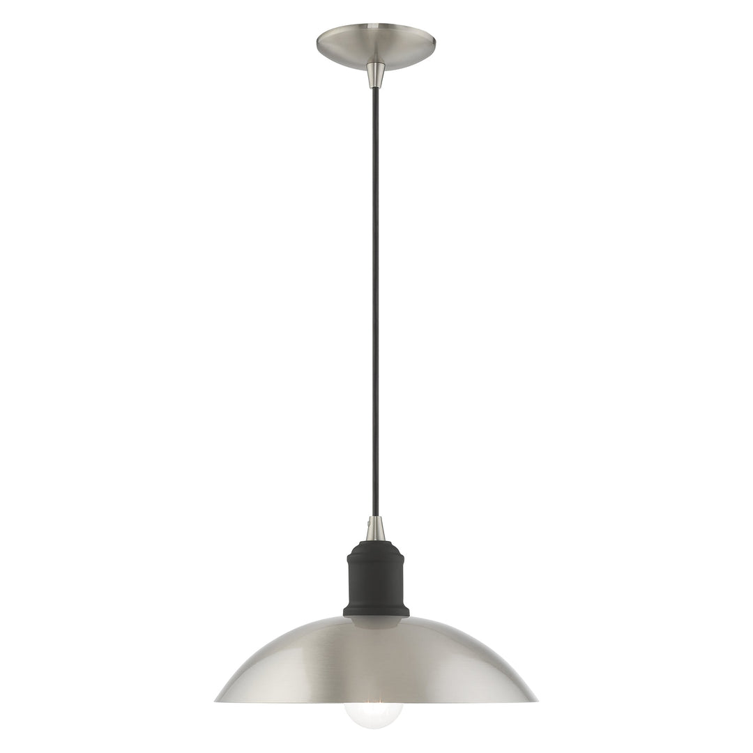 ##Antique Hardware## 1 Light Brushed Nickel Single Pendant