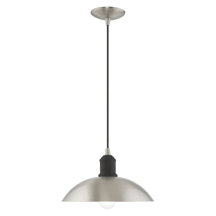 ##Antique Hardware## 1 Light Brushed Nickel Single Pendant