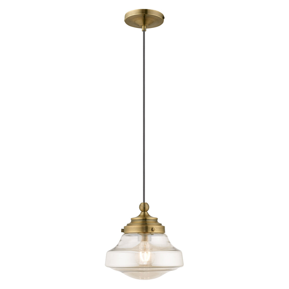 ##Antique Hardware## 1 Light Antique Brass Single Pendant
