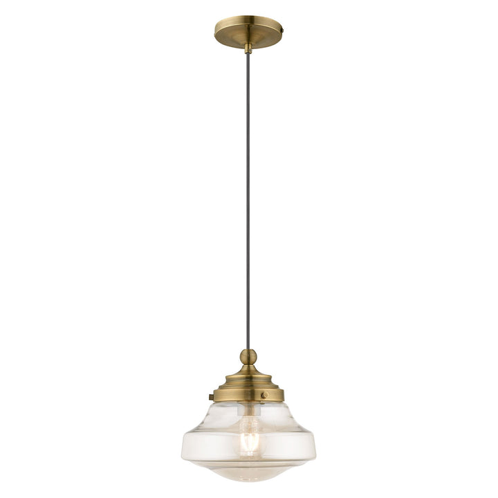 ##Antique Hardware## 1 Light Antique Brass Single Pendant