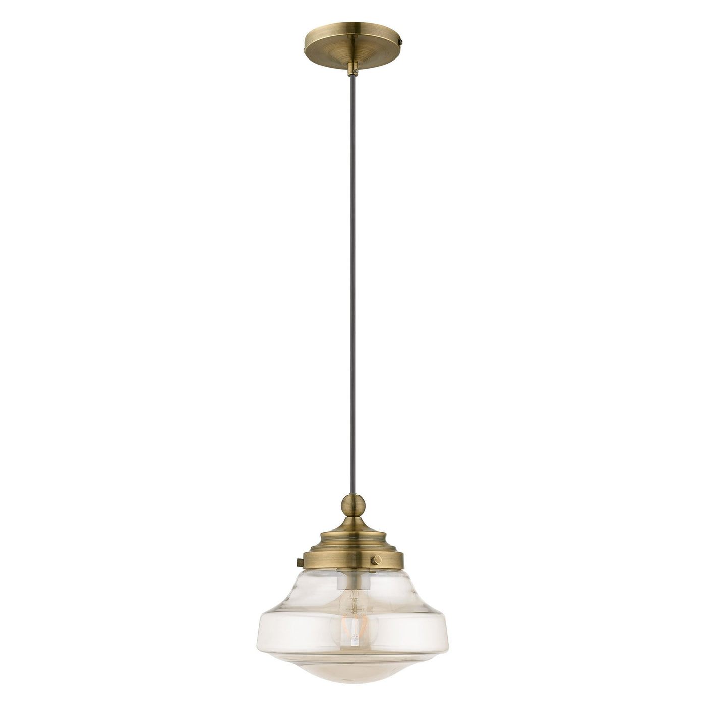 Antique Hardware 1 Light Antique Brass Single Pendant Pendant