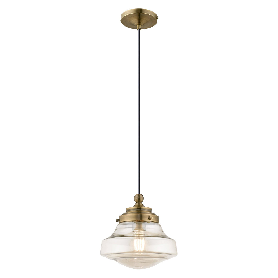 ##Antique Hardware## 1 Light Antique Brass Single Pendant