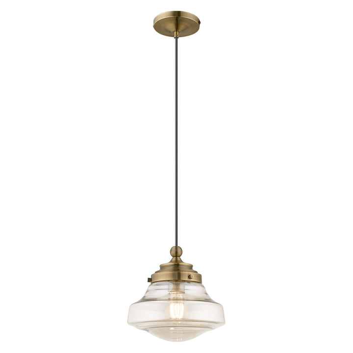 ##Antique Hardware## 1 Light Antique Brass Single Pendant