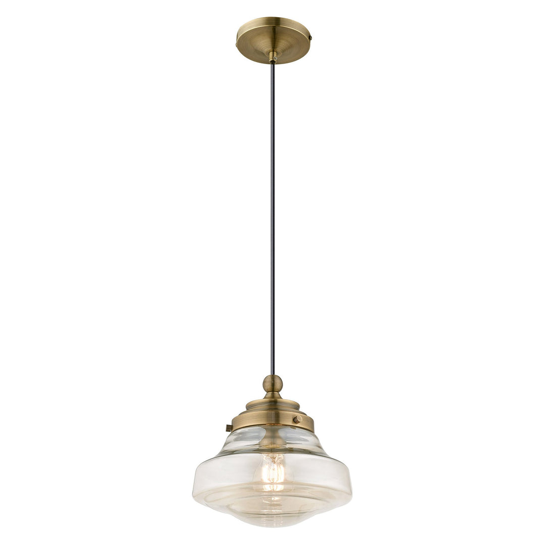 ##Antique Hardware## 1 Light Antique Brass Single Pendant