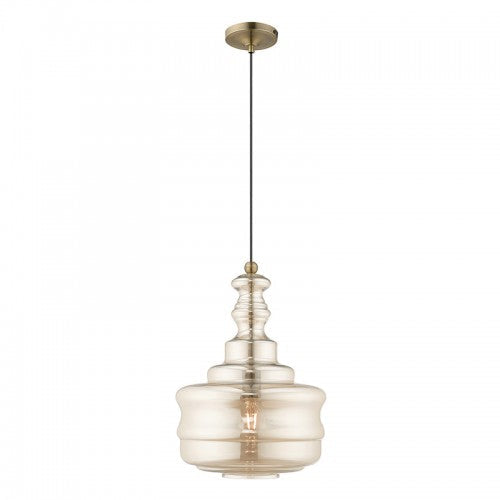 ##Antique Hardware## 1 Light Antique Brass Single Pendant
