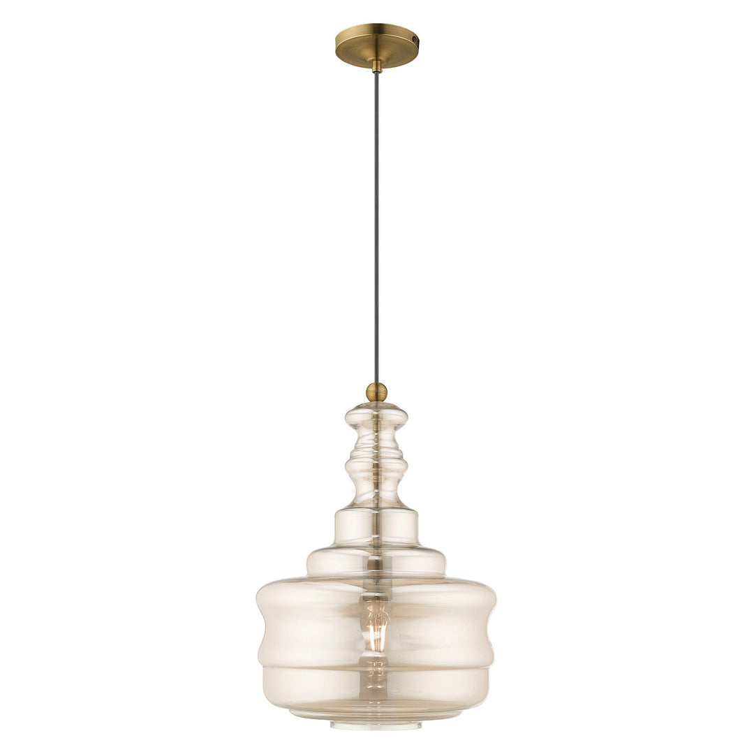 ##Antique Hardware## 1 Light Antique Brass Single Pendant